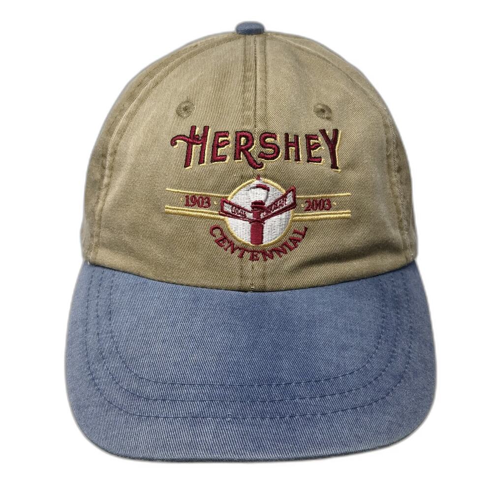 HeadShot Hershey Centennial 1903-2003 Baseball Cap Beige Blue Hat Vintage